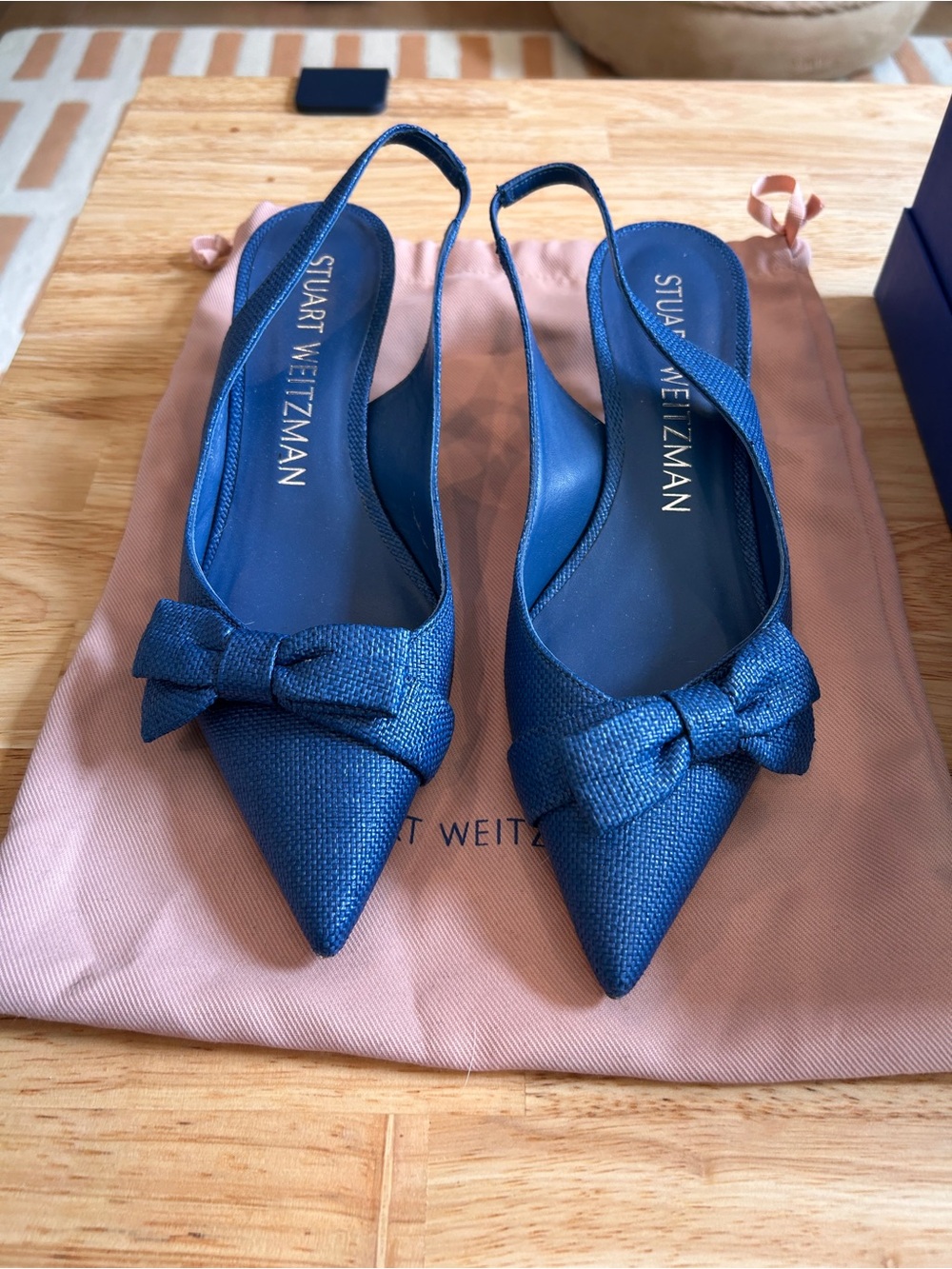 Stuart Weitzman Womens Sofia 50 Slingback Heels in Cobalt Blue